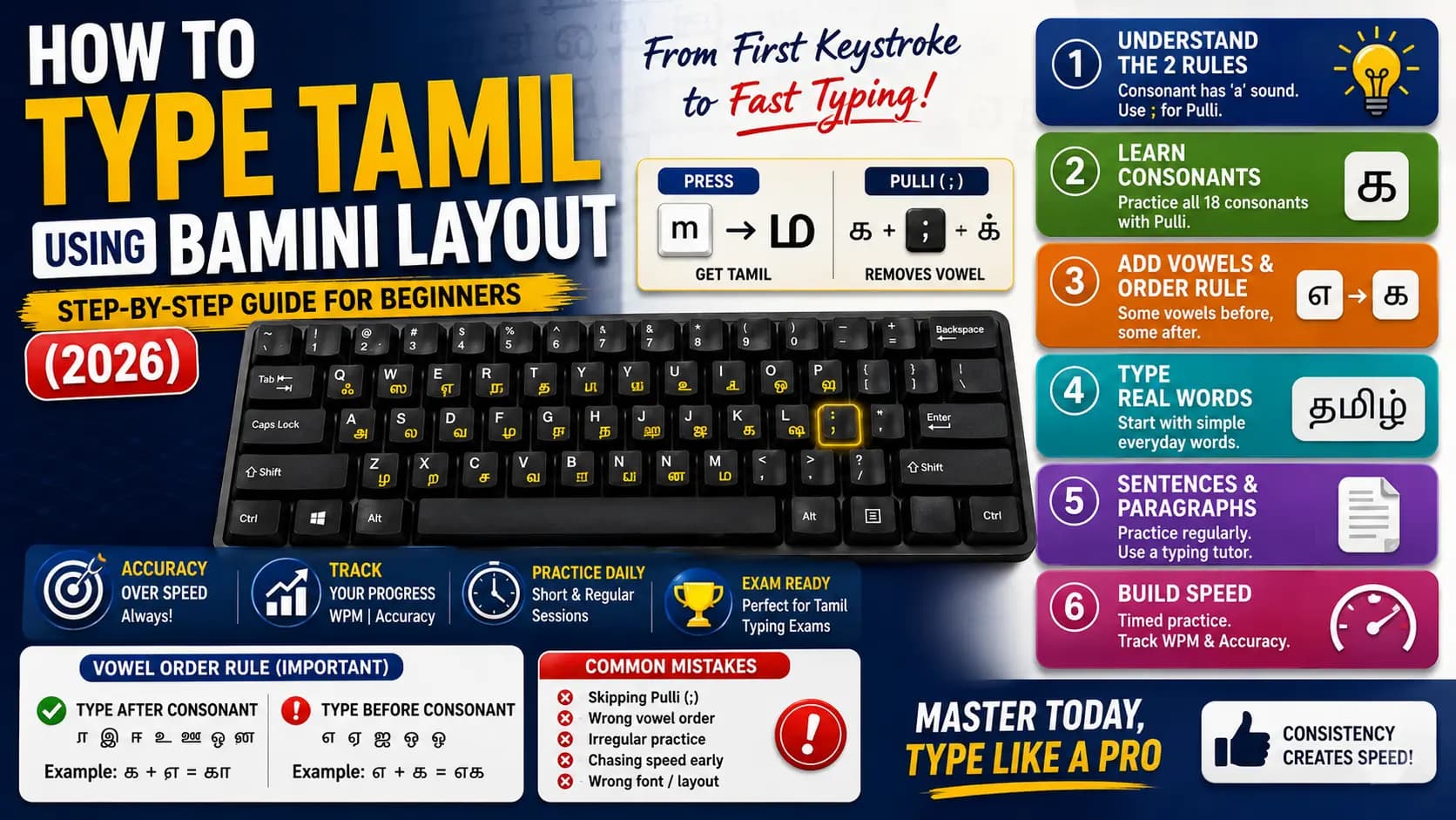 How to Type Tamil Using Bamini Layout (2026) – Beginner to Fast Typing Guide