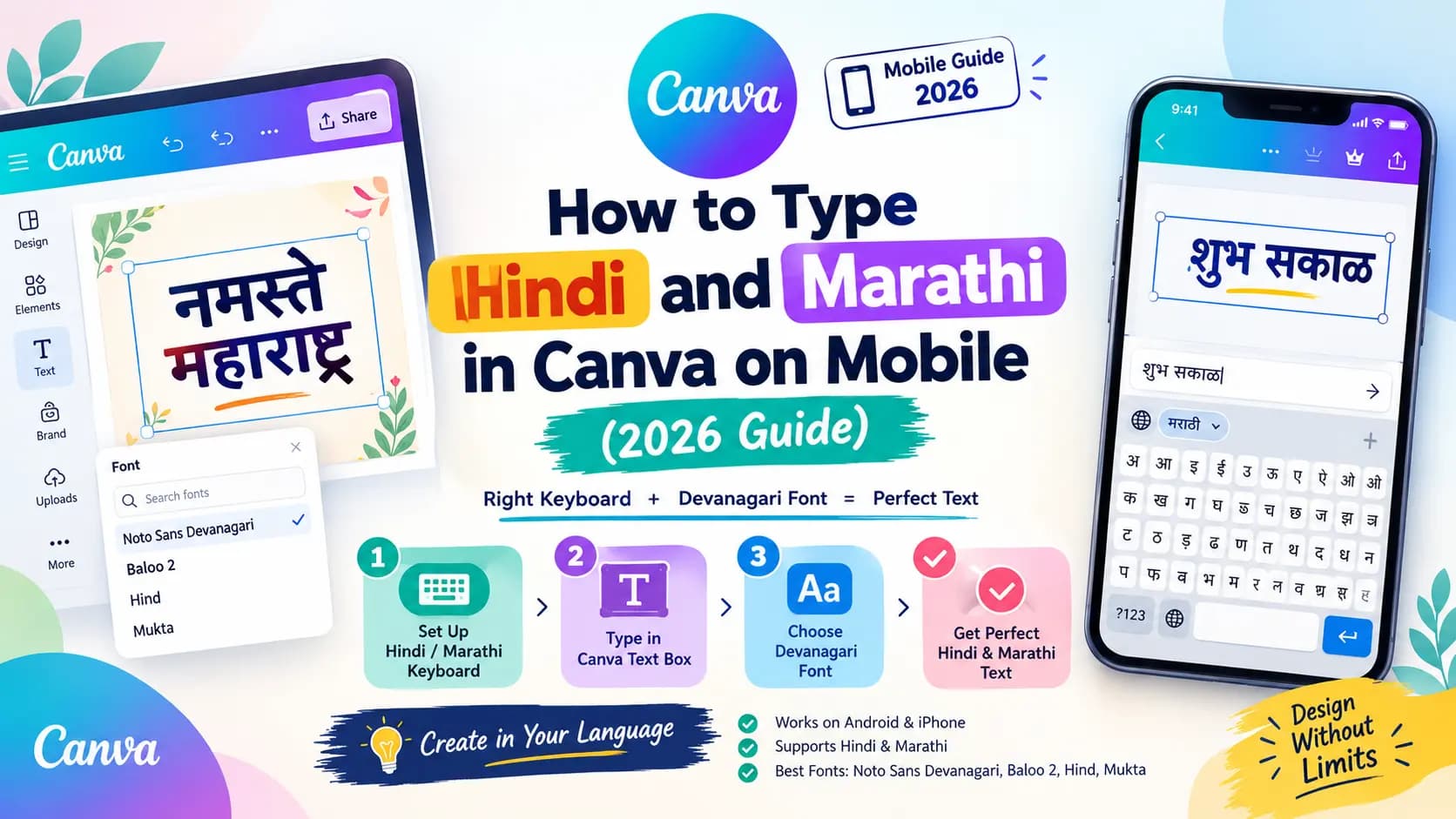 How to Type Hindi and Marathi in Canva on Mobile (2026 Guide)